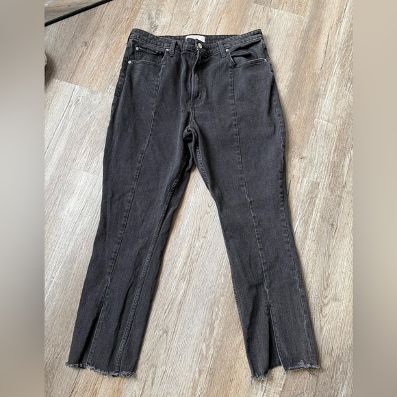 Abercrombie & Fitch The Skinny High Rise Jeans Curve Love Black Gray Size 33 16S - Picture 2 of 7